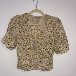 Women’s yellow flower blouse